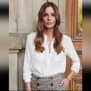 Sezane Silk Boy Shirt FR36